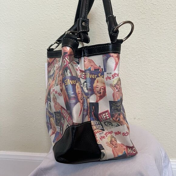 NWT Radio Days Marilyn Monroe Women Black Shoulder Bag - Picture 2 of 7